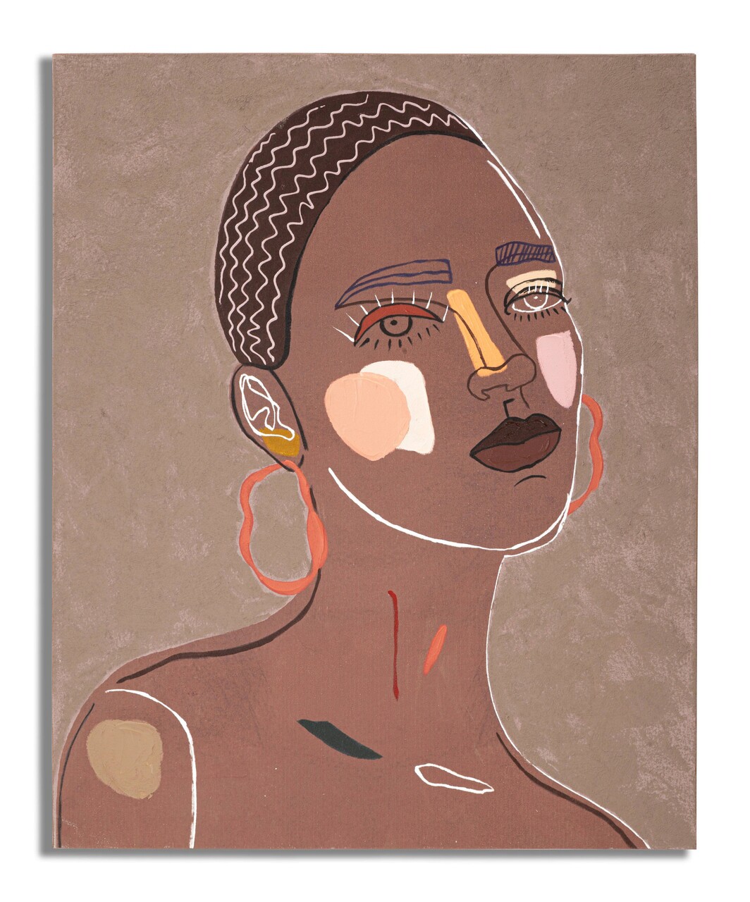 Tablou decorativ Tribal -A, Mauro Ferretti, 80 x 100 cm, lemn de pin/canvas - imagine 7